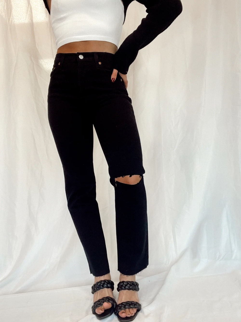 PISOTLA Charlie High Rise Classic Straight Ankle Jeans